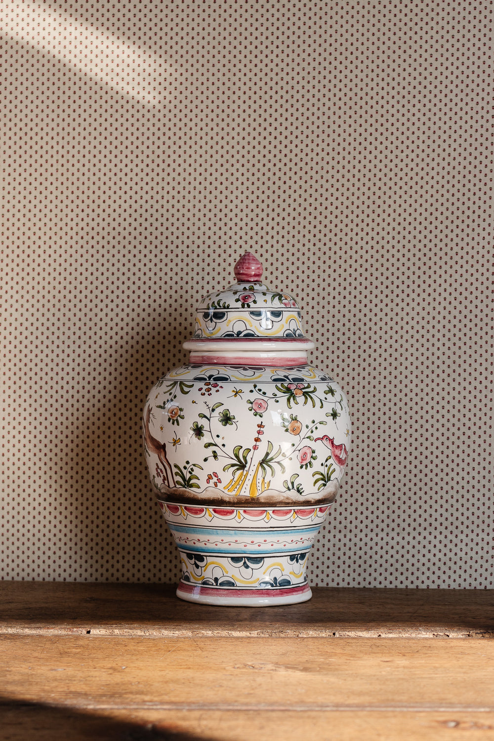 vintage Portuguese hand painted urn