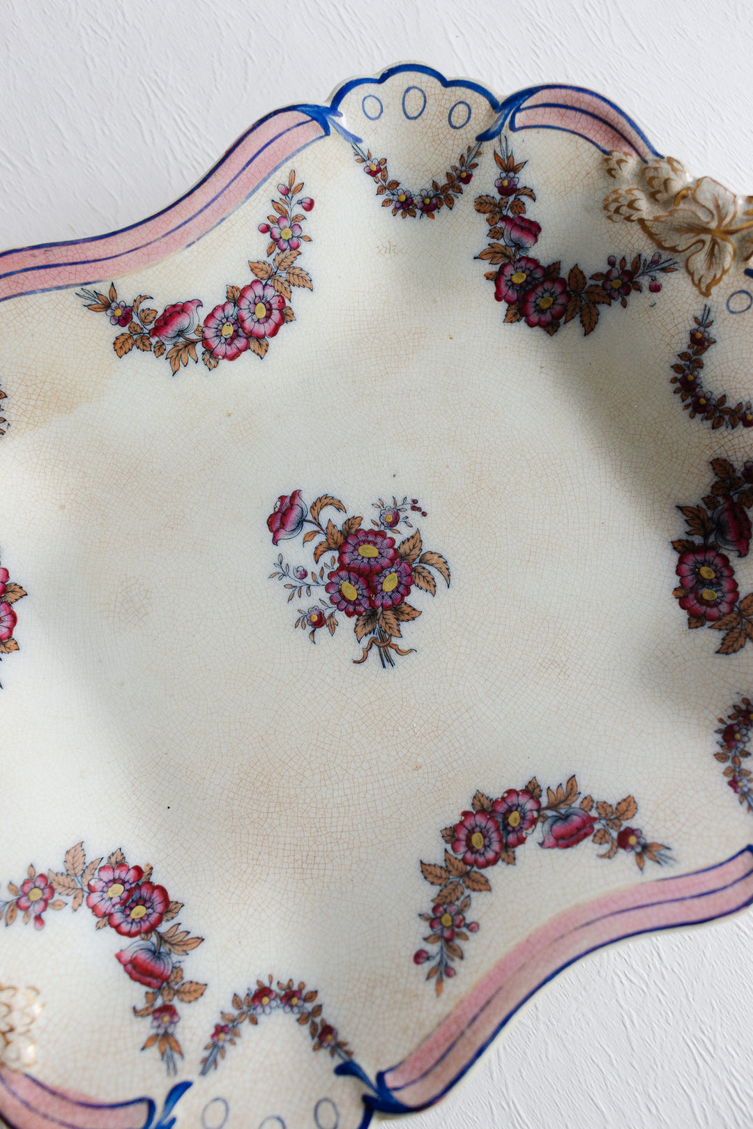 antique hand painted platter