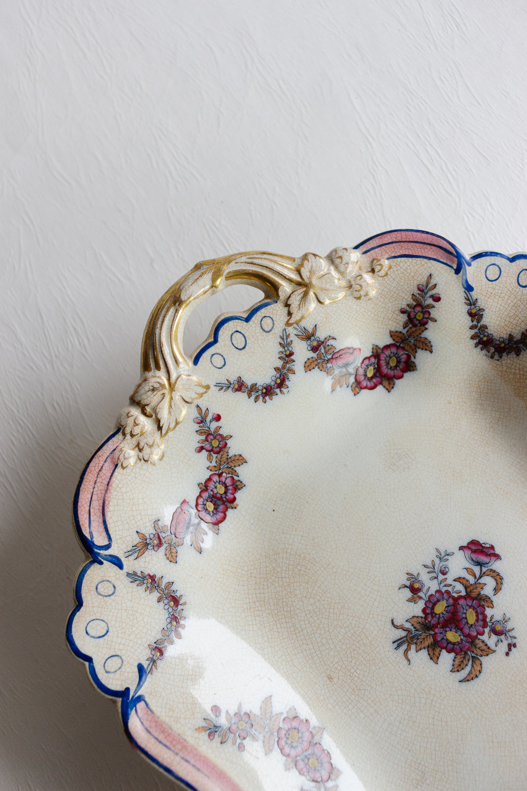antique hand painted platter