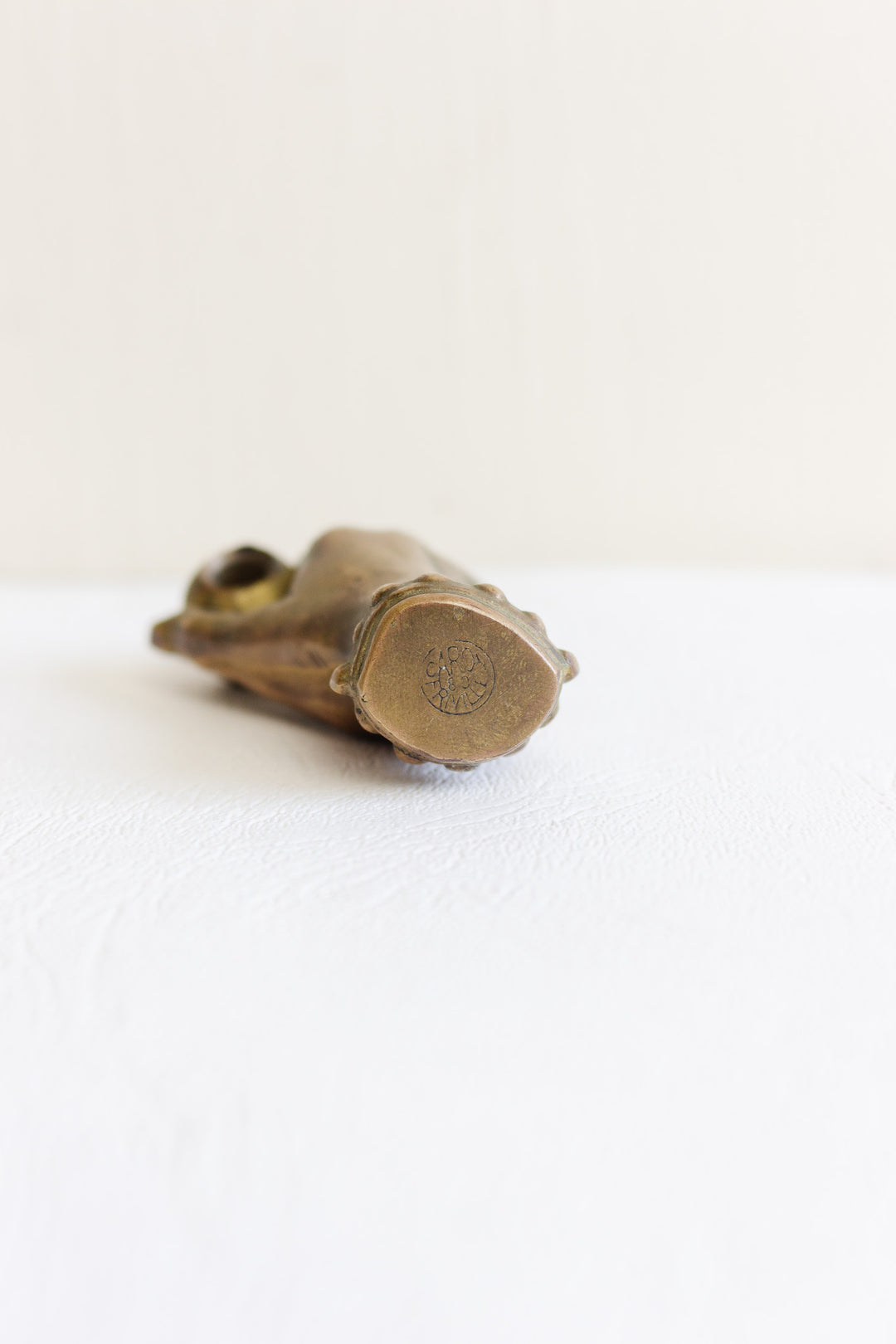 french bronze pen holder and paperweight - caron, paris circa 1930s