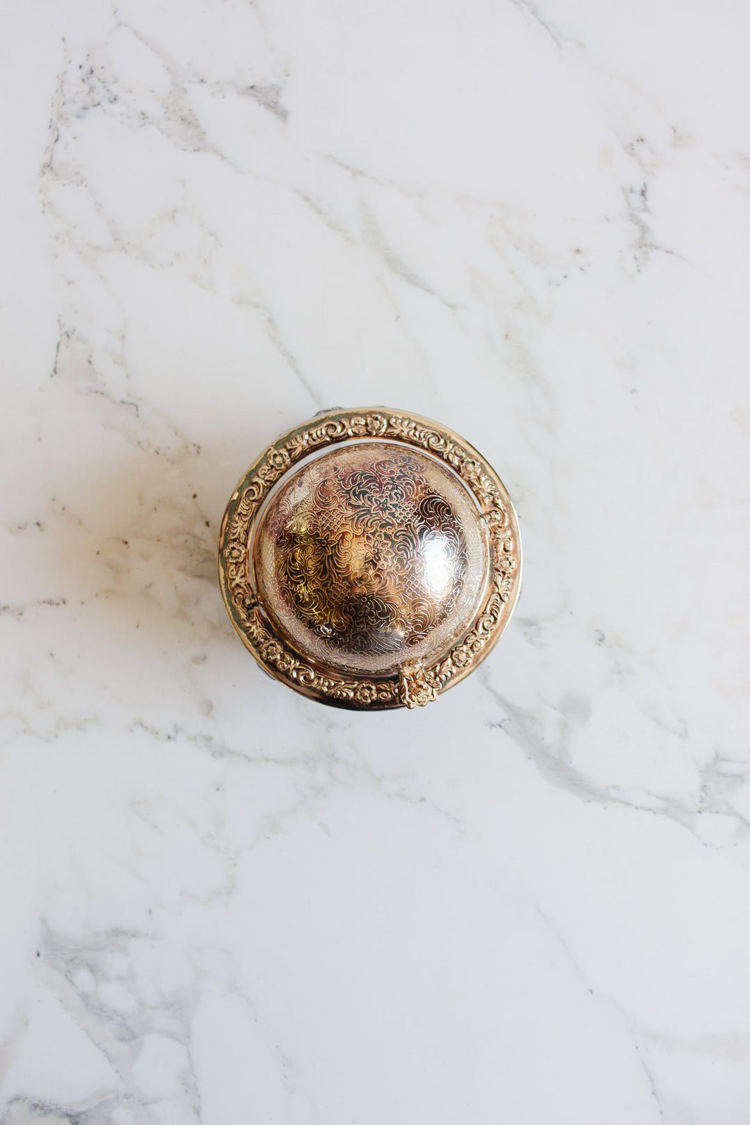 vintage english silver plated caviar dome