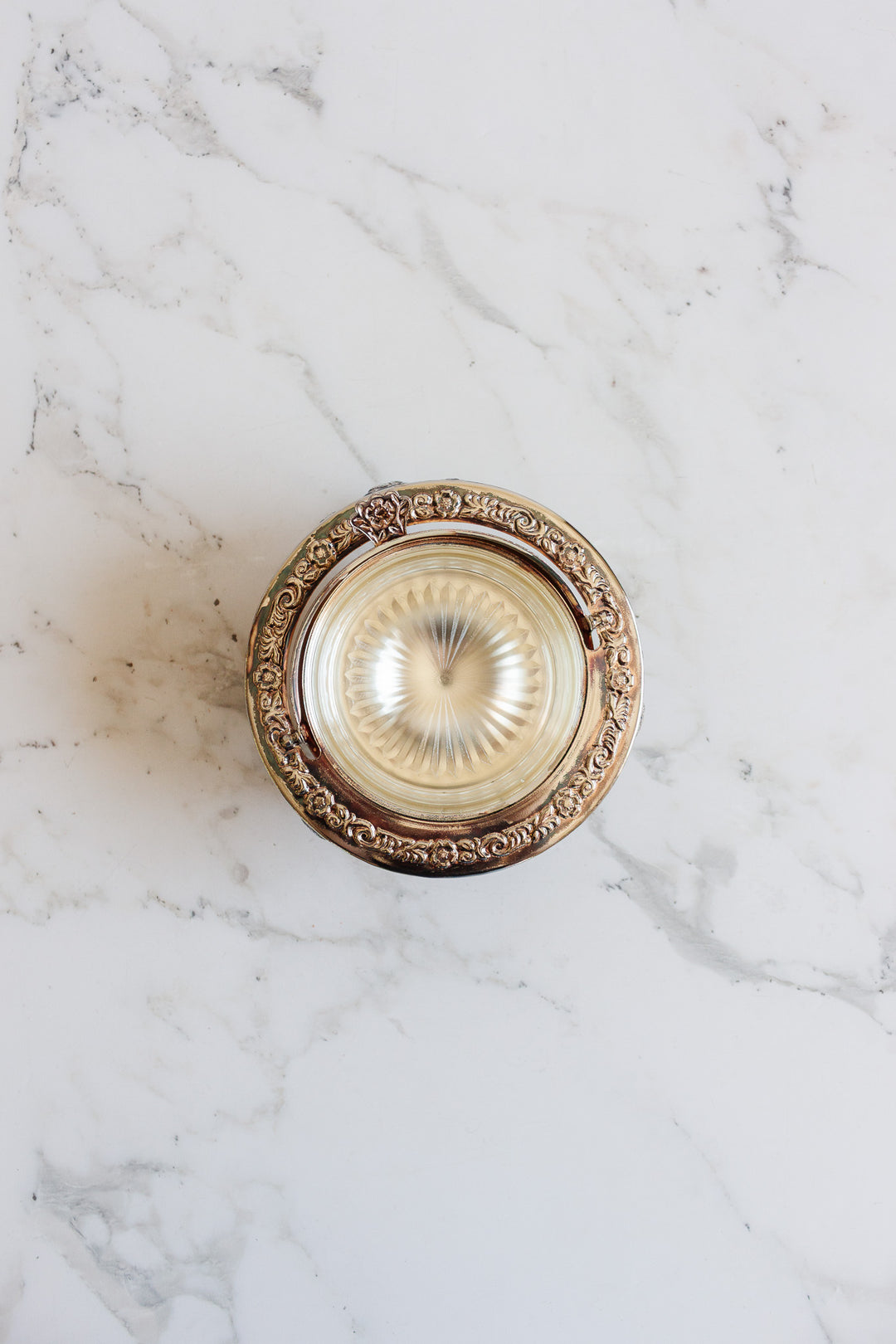 vintage english silver plated caviar dome
