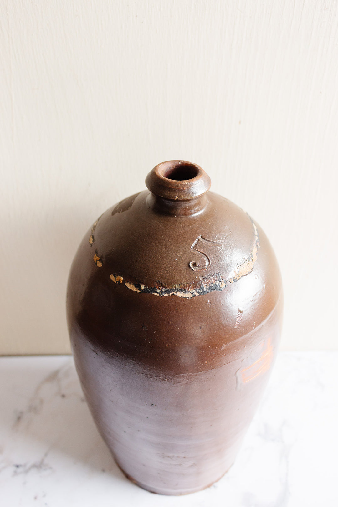 antique French stoneware vessel