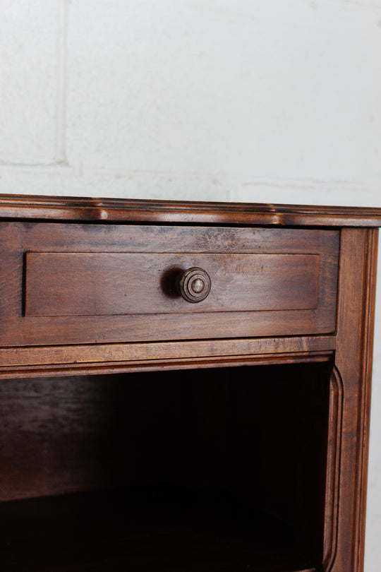 pair of vintage french cabriole leg nightstands