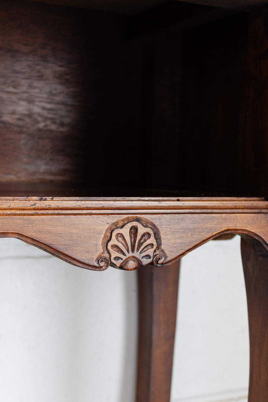 pair of vintage french cabriole leg nightstands
