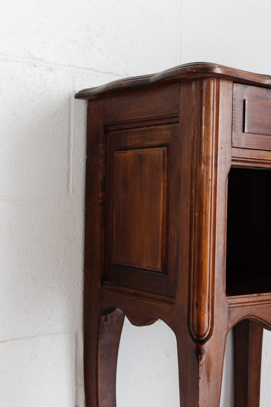 pair of vintage french cabriole leg nightstands