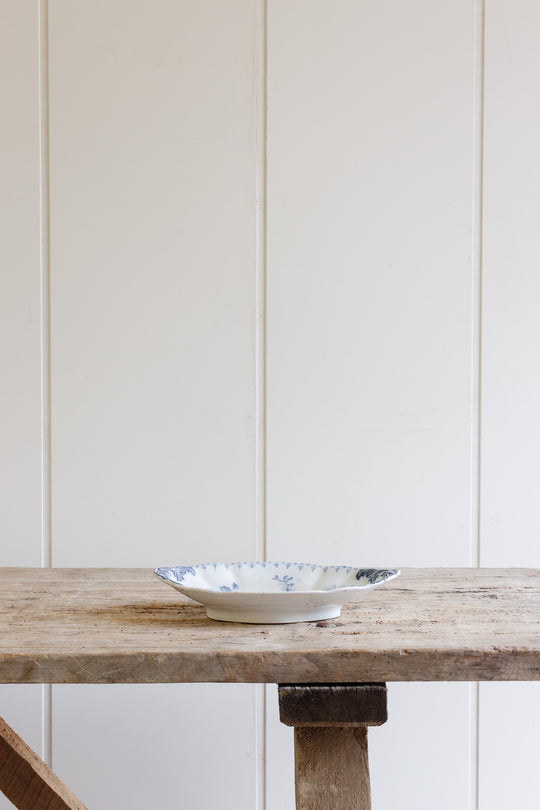 antique french U&C sarreguemines "flore" ravier