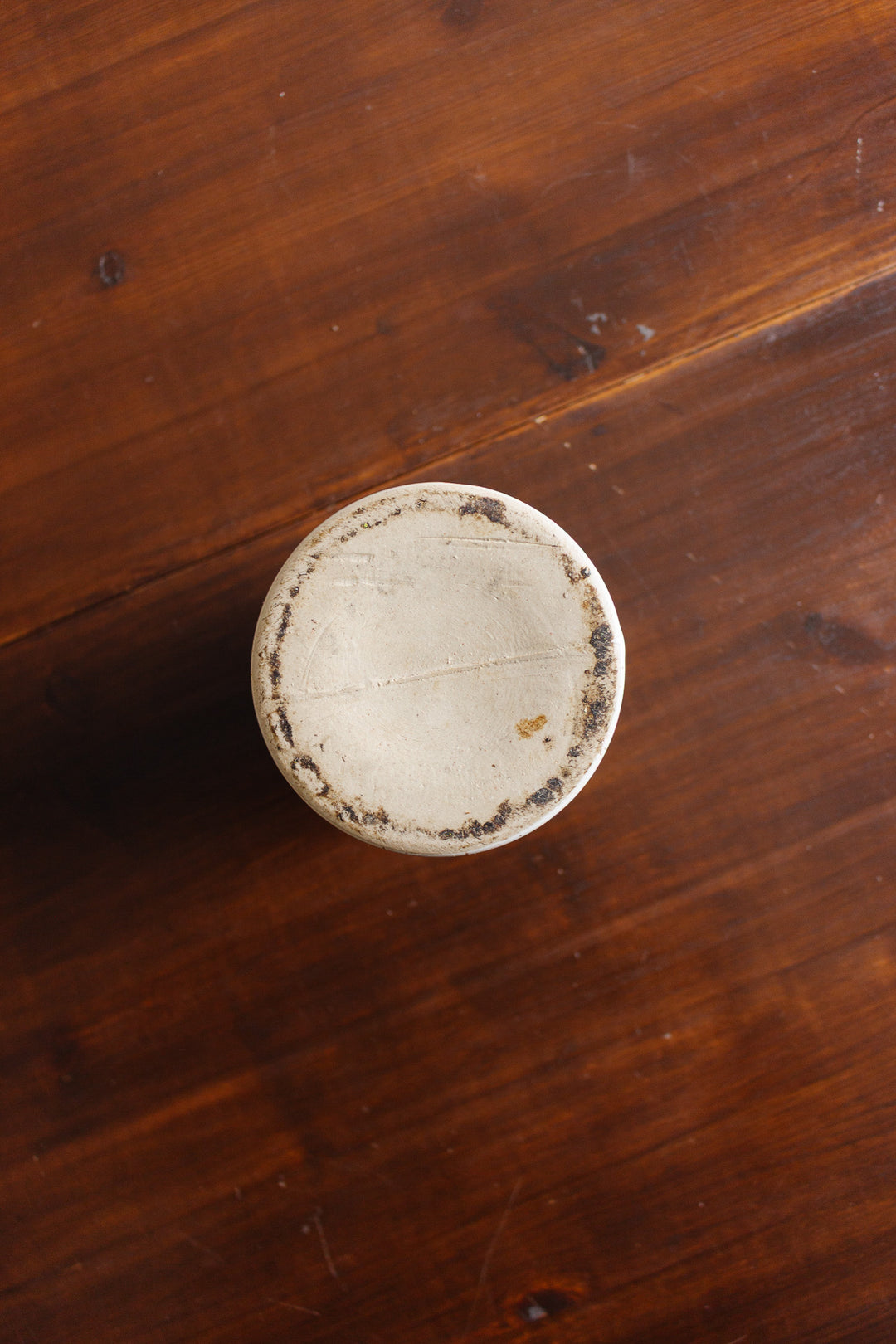 vintage french speckled mustard pot