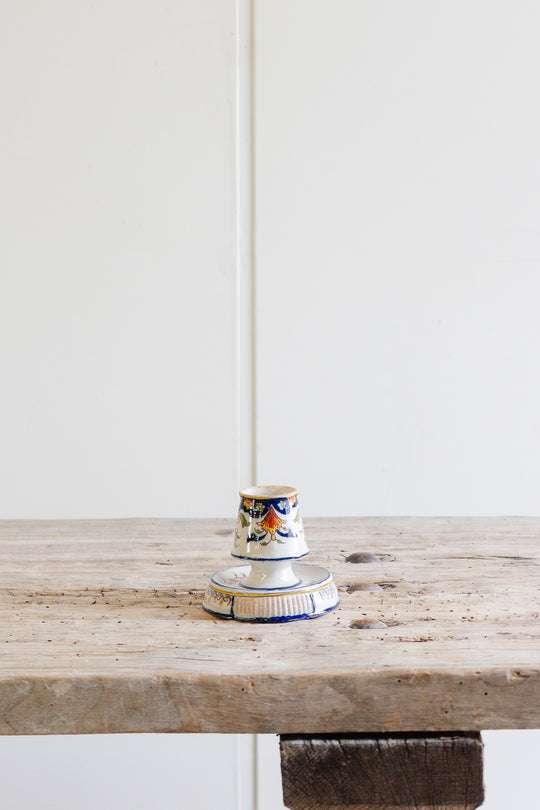 antique french hand painted moustiers match striker