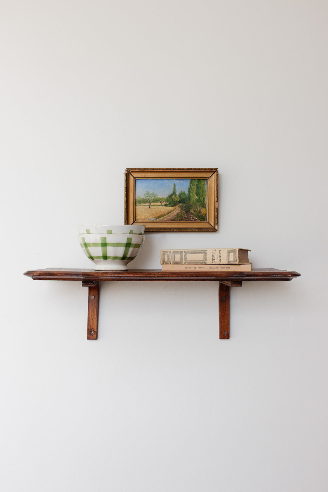 vintage french classic wooden shelf