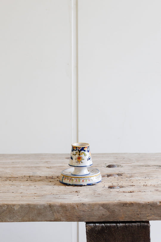 antique french hand painted moustiers match striker