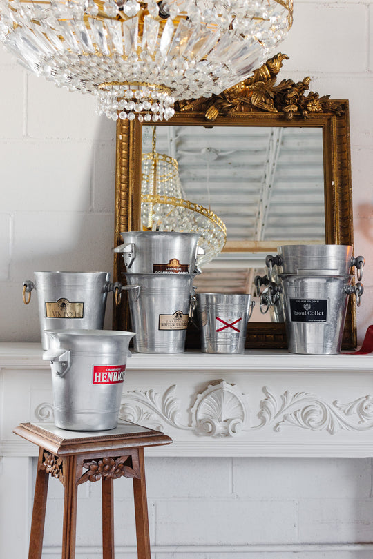 vin fou vintage french aluminum champagne bucket
