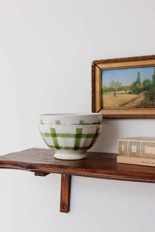pair of antique french café au lait bowls