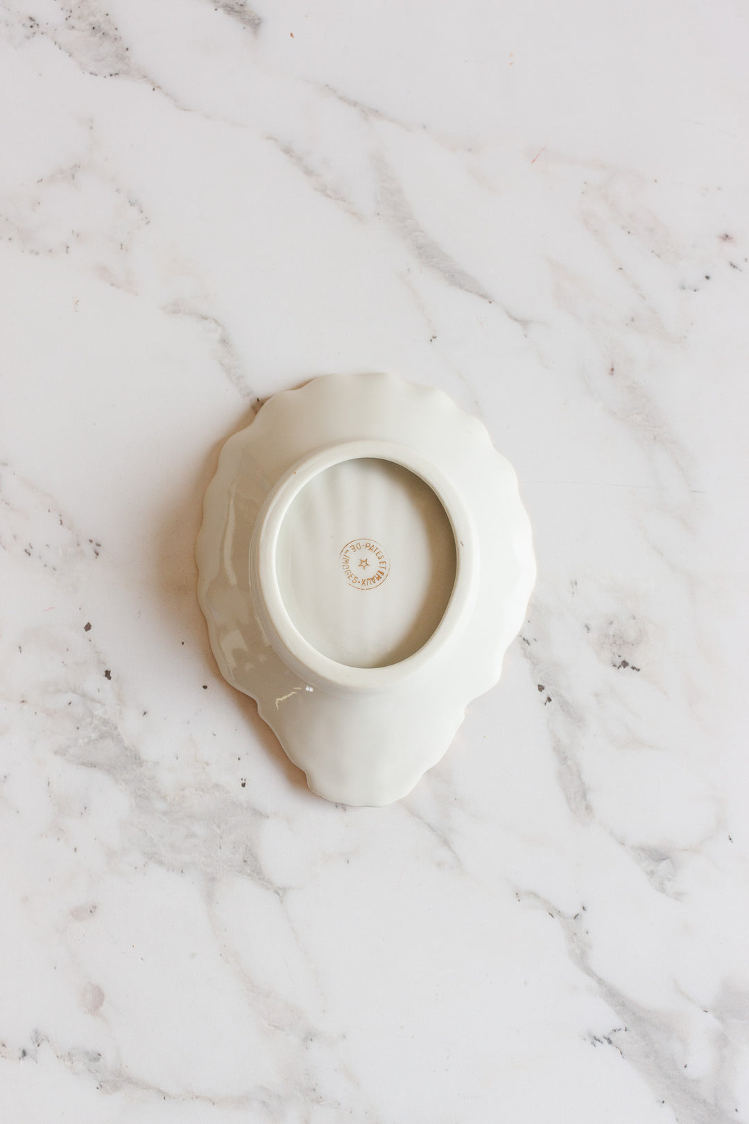 vintage french "pâtes et émaux limoges" butter dish and knife