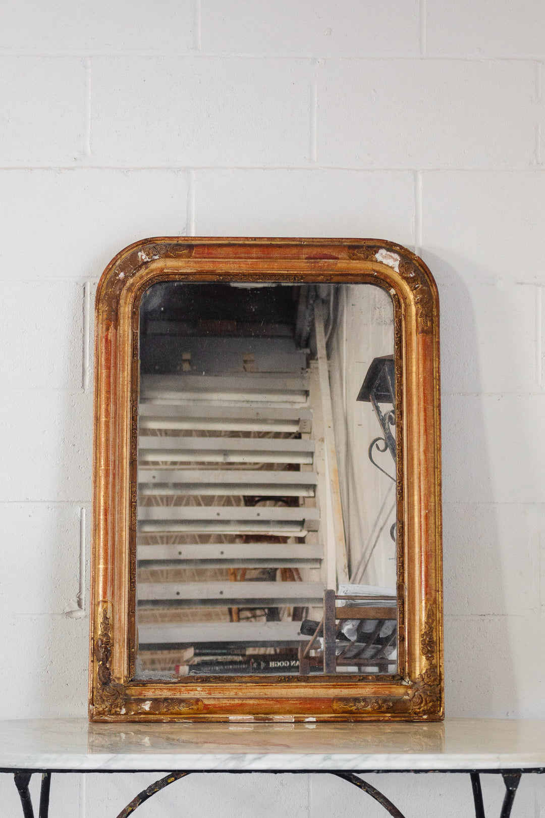 turn of the century French gilt Louis Philippe mirror