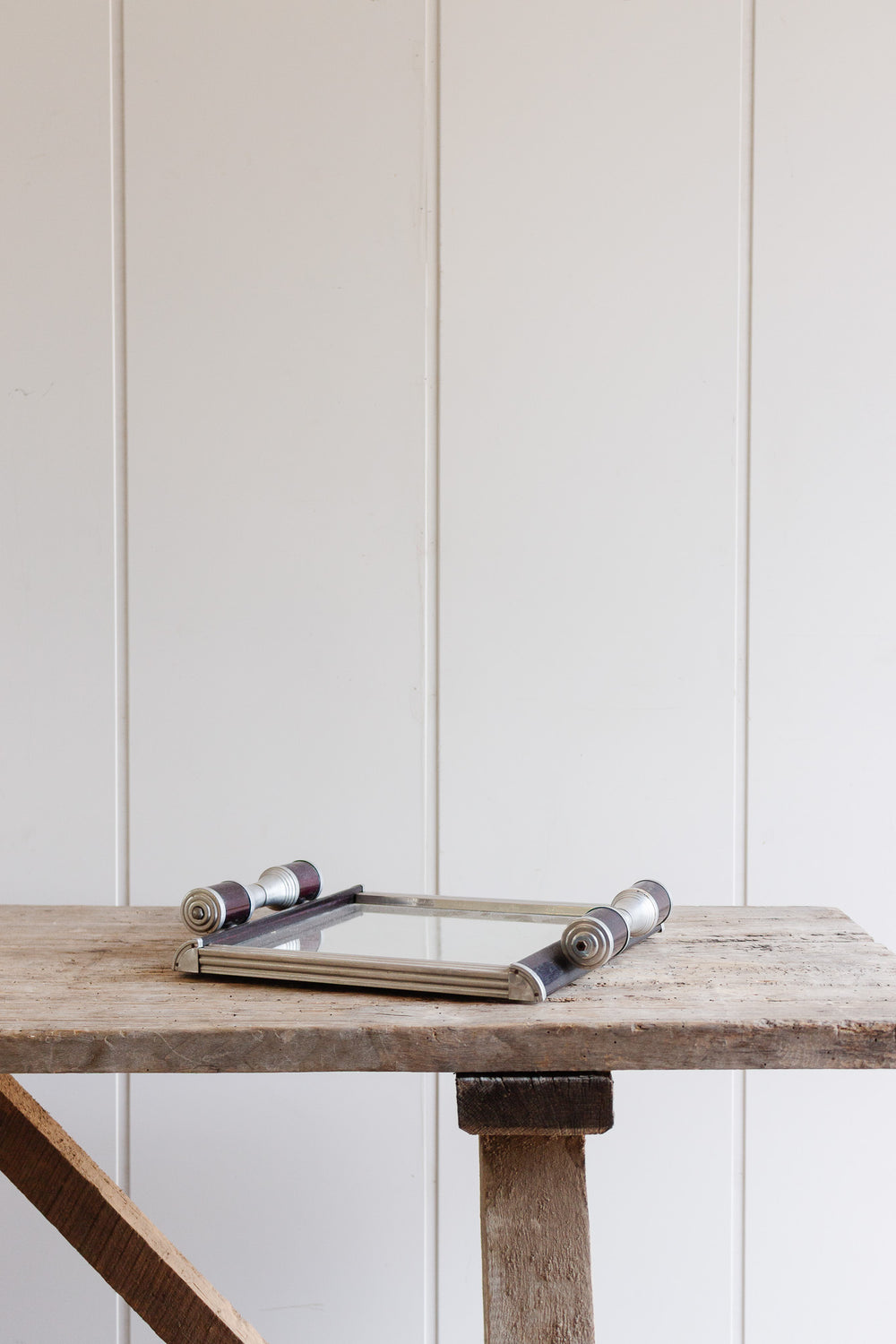 art deco french mirrored cocktail tray
