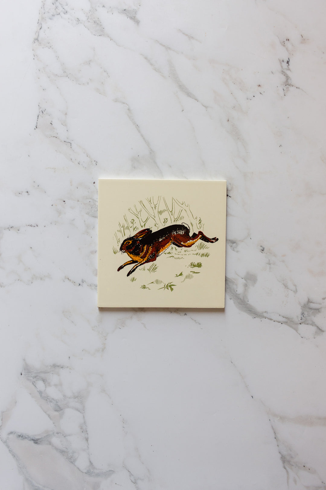 midcentury french ceramic gien hunting themes tiles