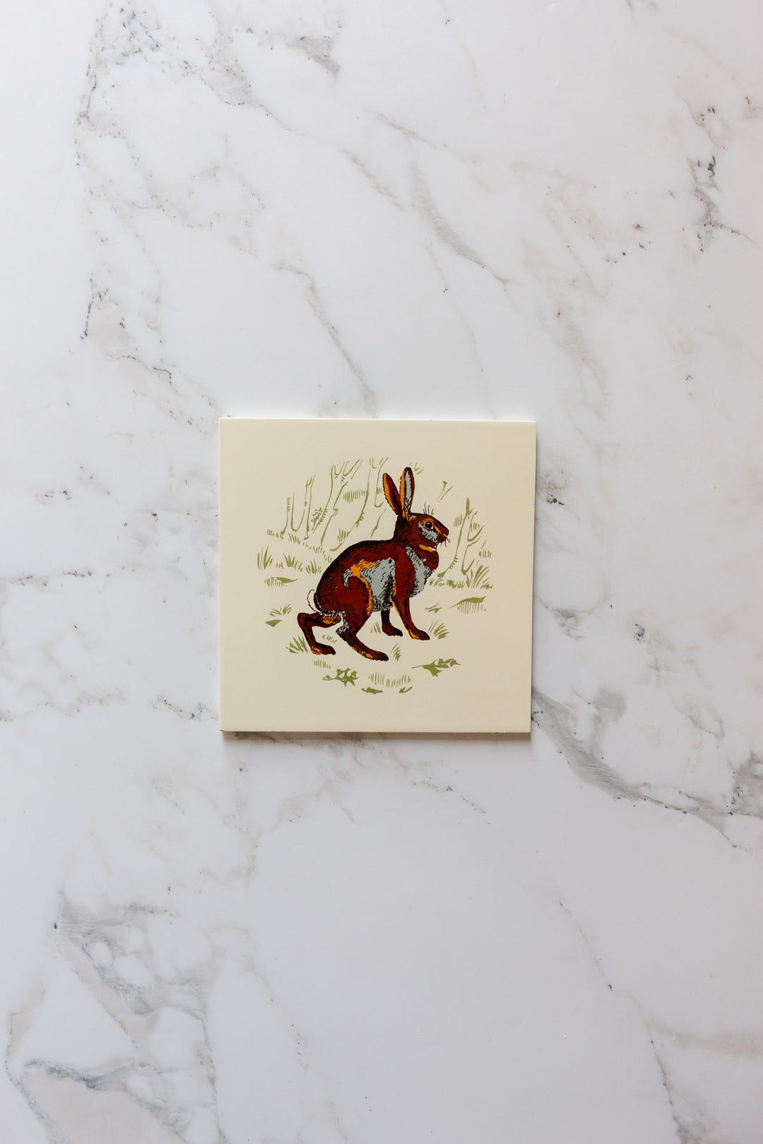 midcentury french ceramic gien hunting themes tiles