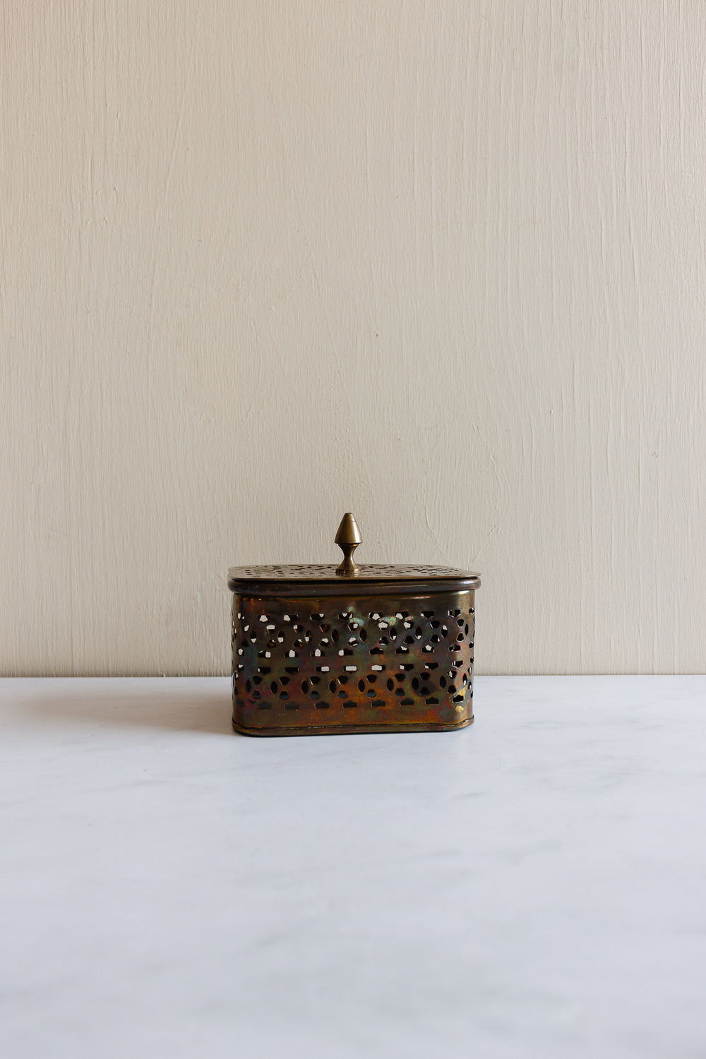 vintage french brass keepsake box