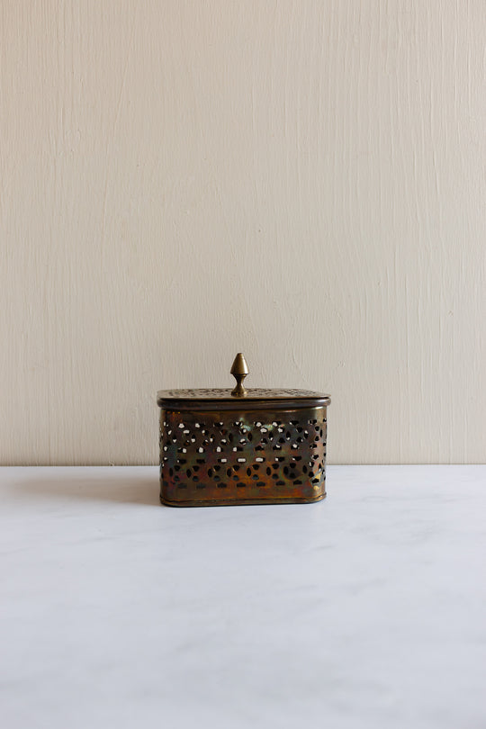 vintage french brass keepsake box