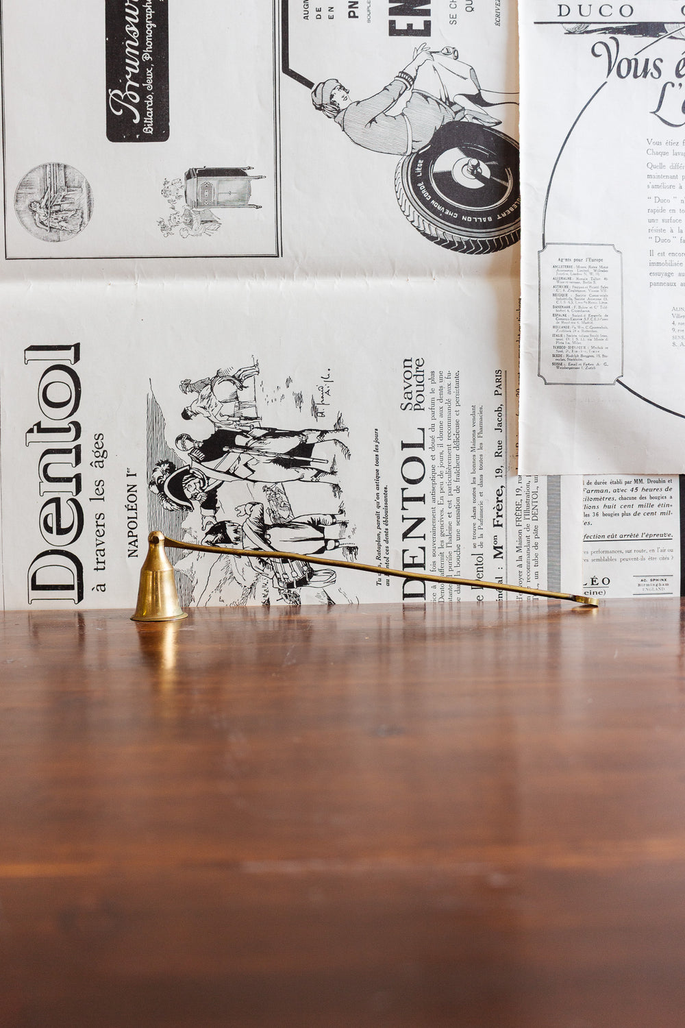 classic vintage french brass candle snuffer