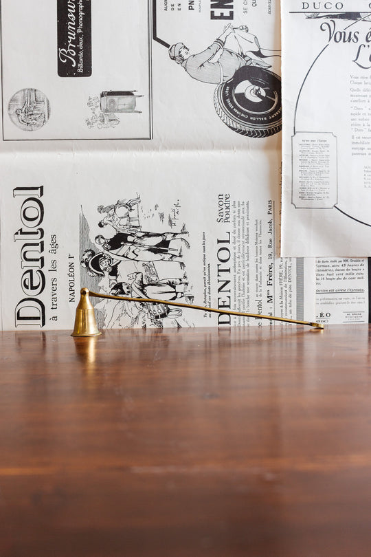 classic vintage french brass candle snuffer