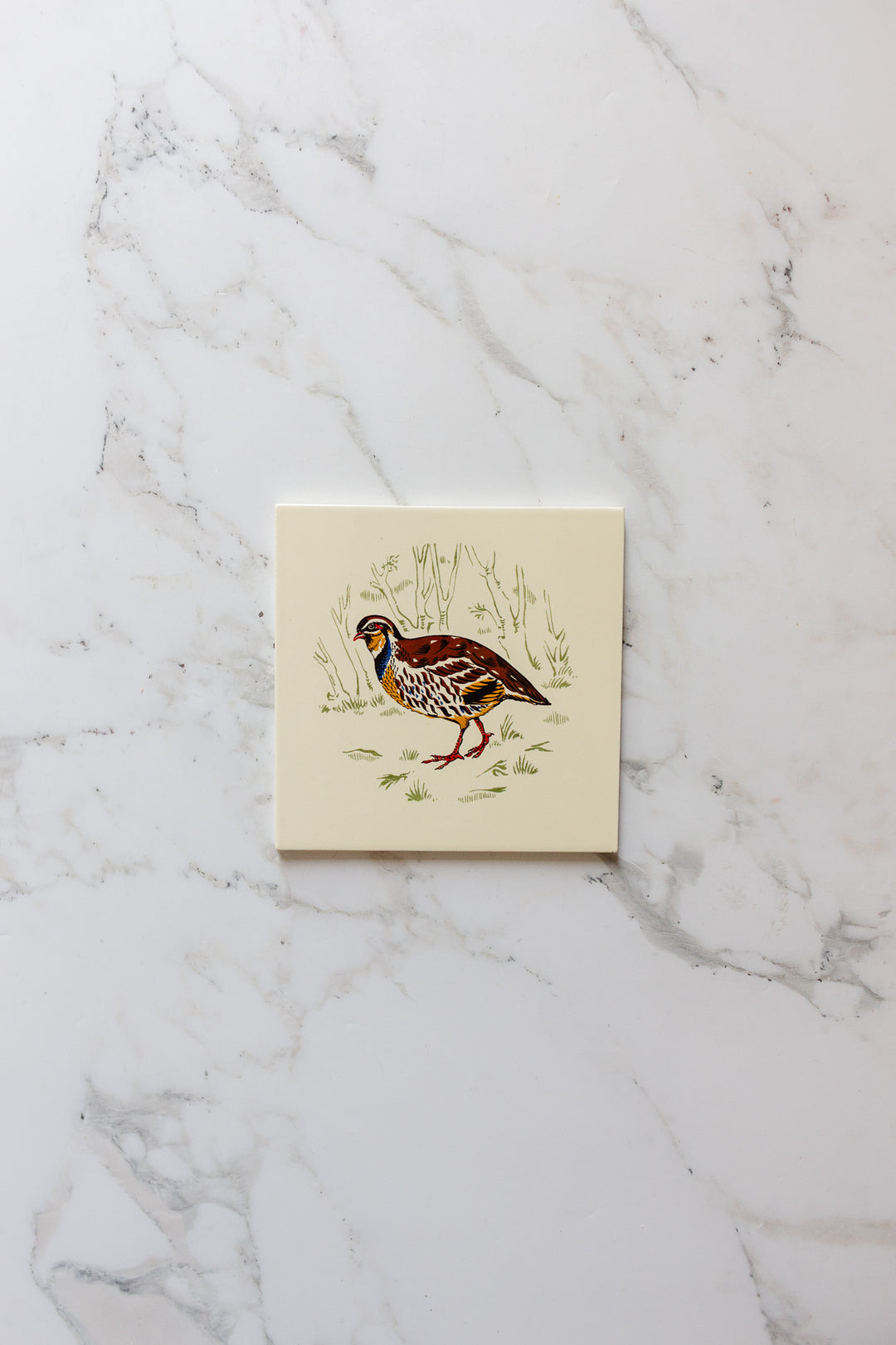 midcentury french ceramic gien hunting themes tiles