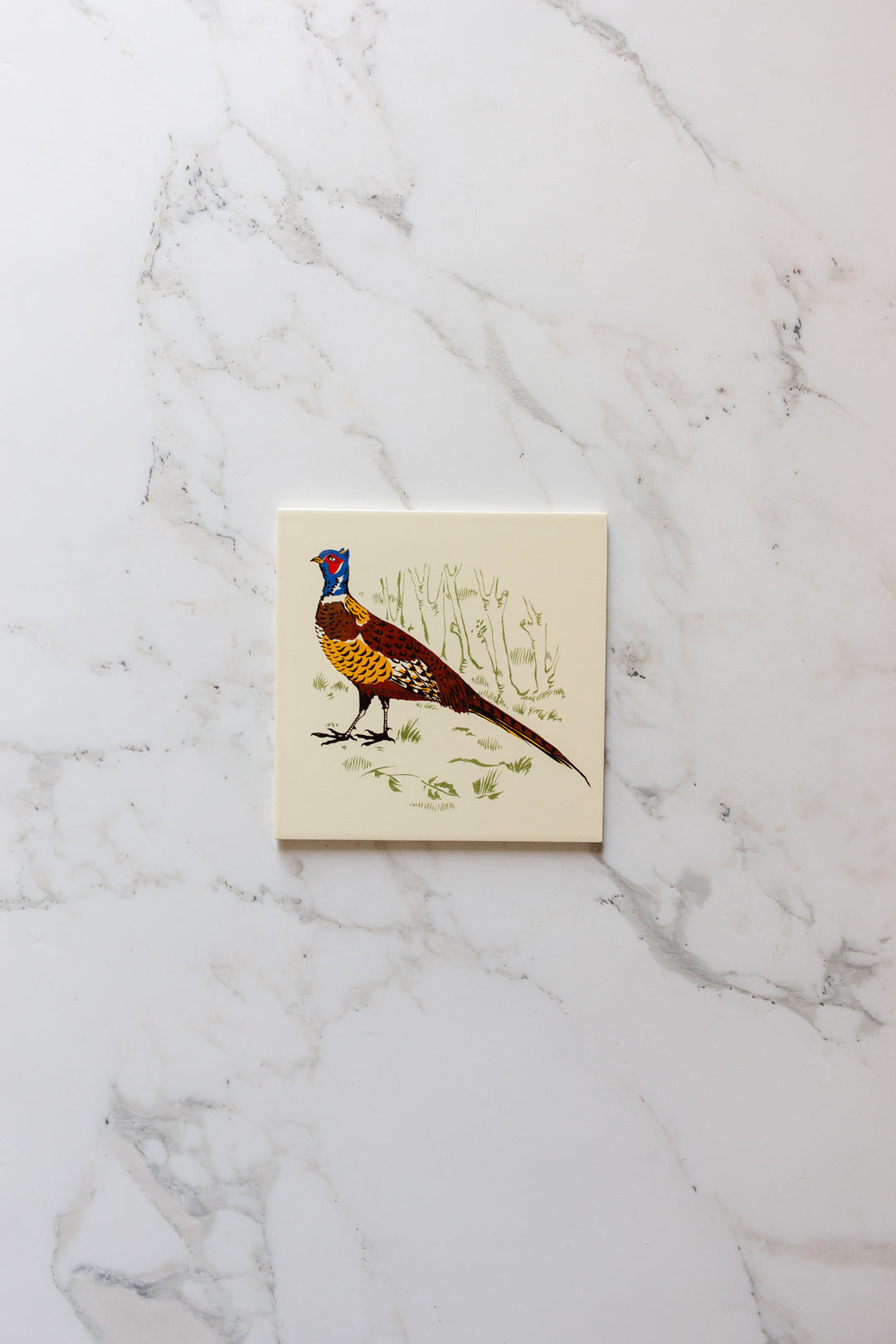 midcentury french ceramic gien hunting themes tiles