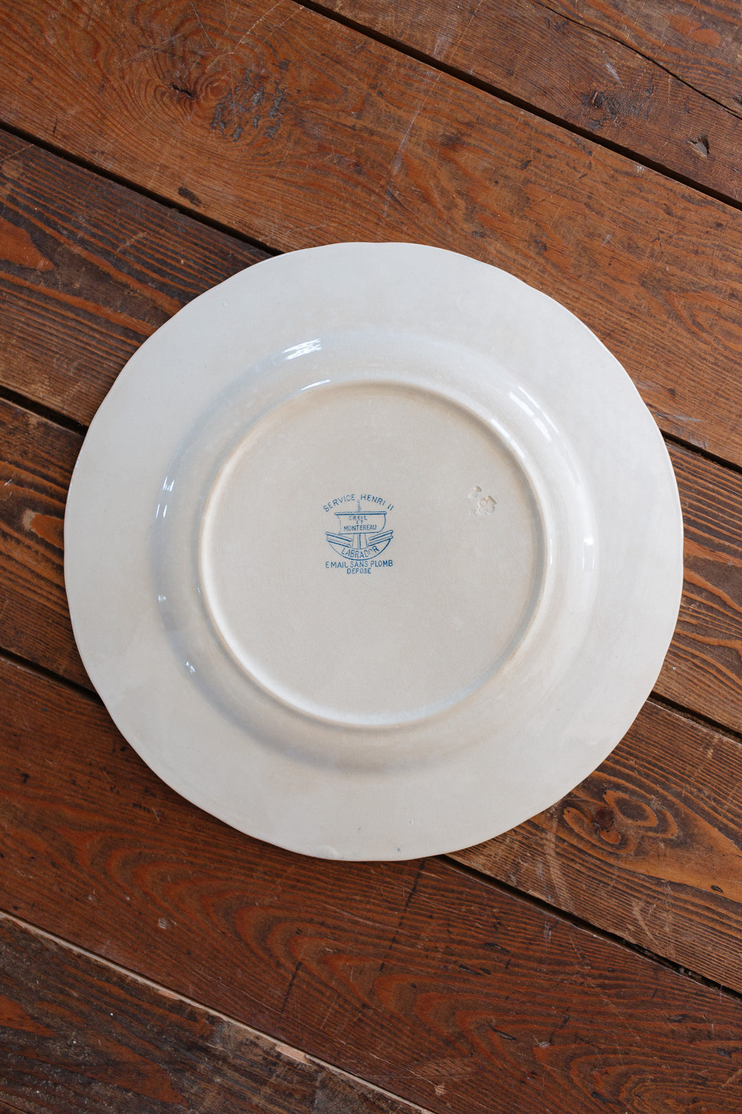 antique french Creil et Moneteau "labrador" dinner plates