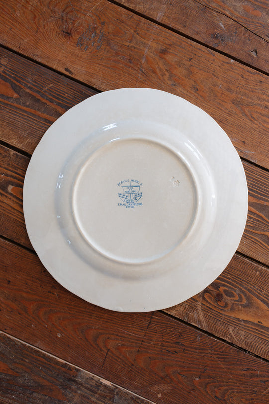 antique french Creil et Moneteau "labrador" dinner plates