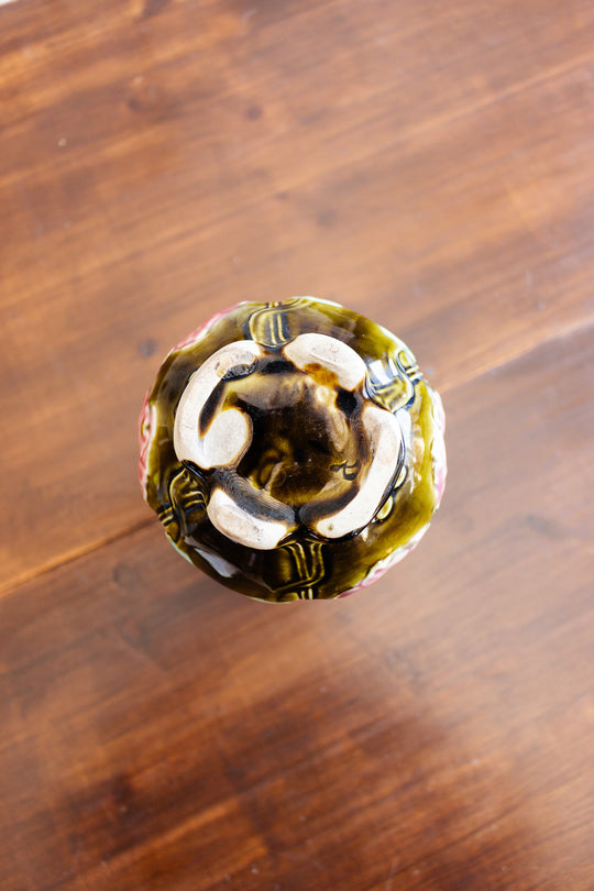 art nouveau french majolica vase