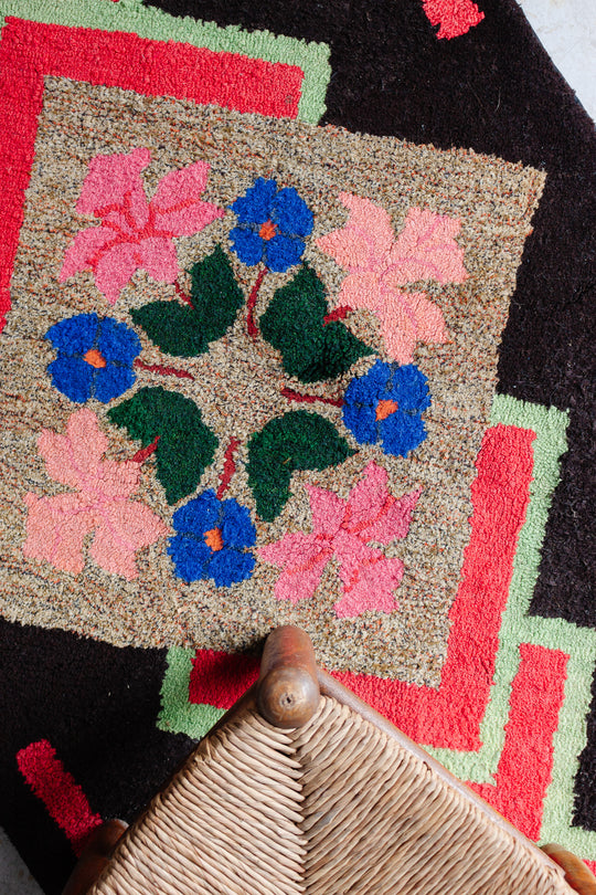 art deco style english hook rug