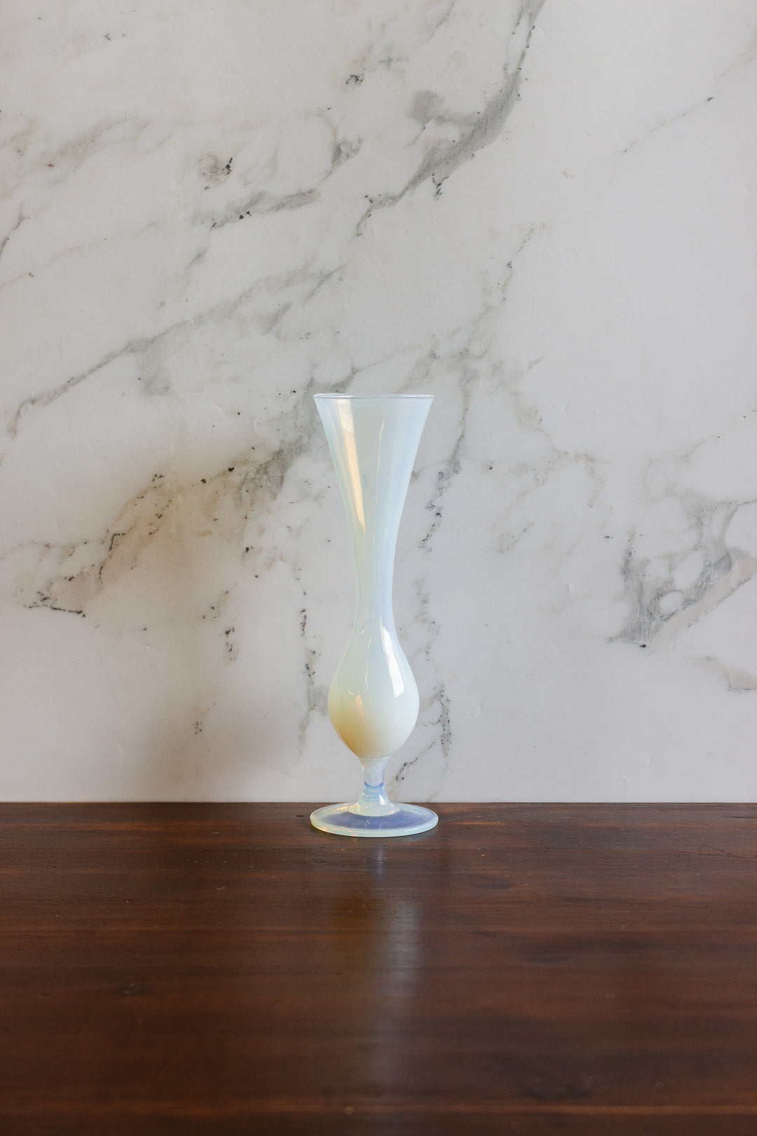 vintage french flared opaline solifore vase