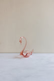 vintage french pink glass swan catchalls