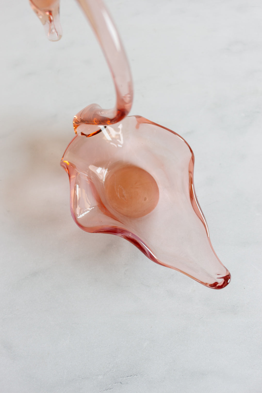 vintage french pink glass swan catchalls