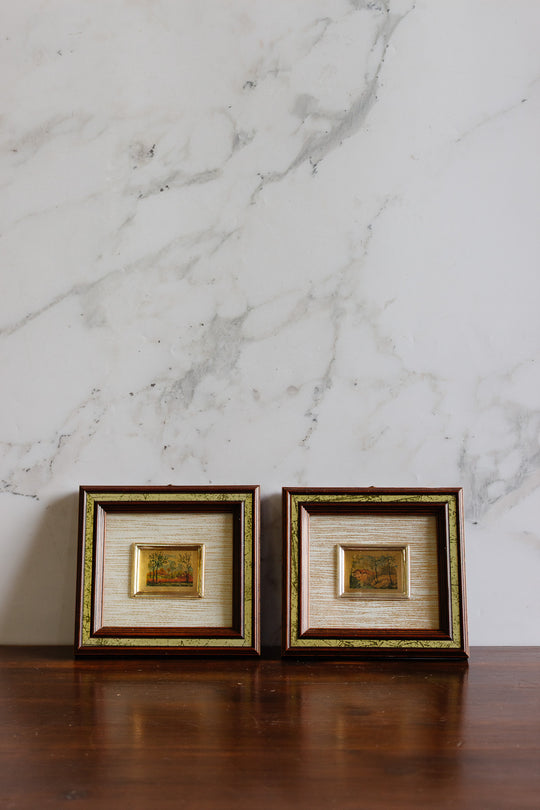 vintage italian 23k lithograph paintings