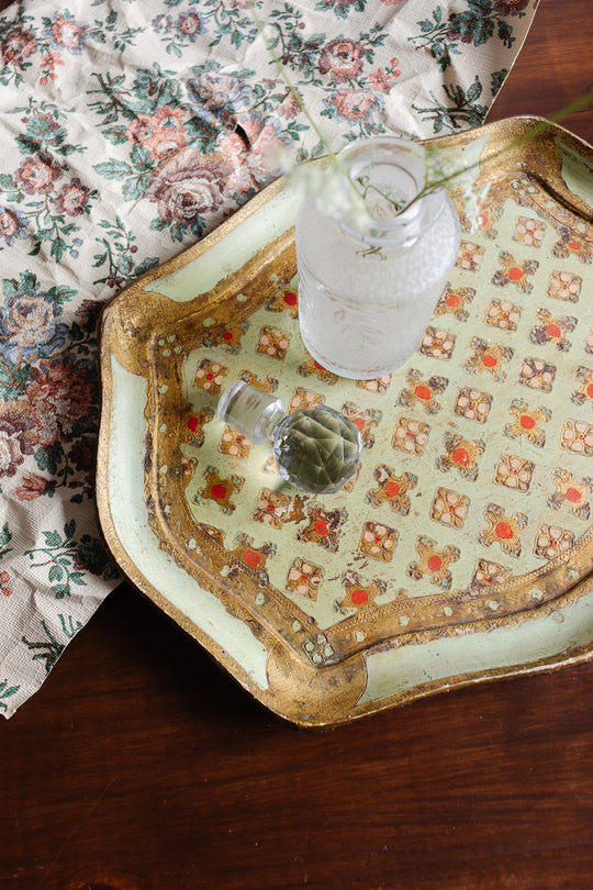 vintage italian florentine tray