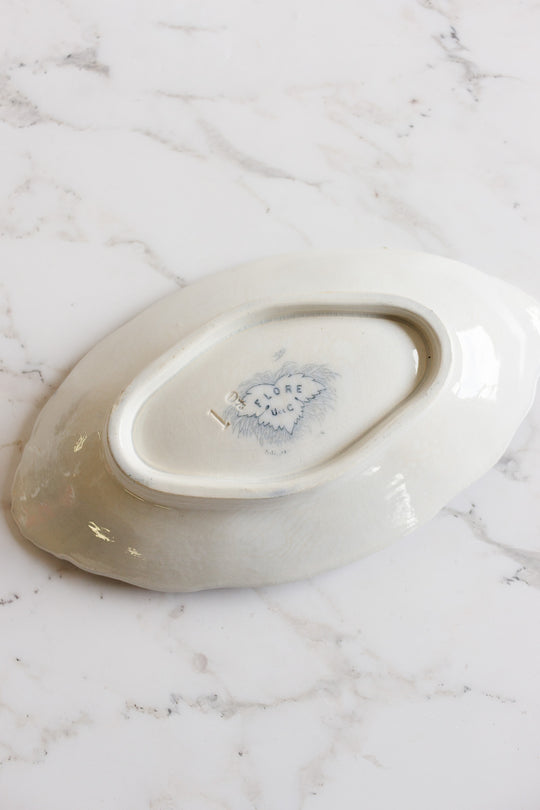 antique french U&C sarreguemines "flore" ravier