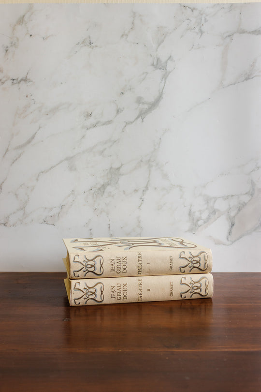 midcentury french hardcover books "théâtre tome i et ii" by Jean Giraudoux