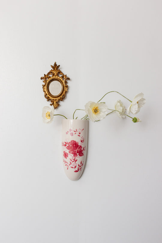 vintage french porcelain wall pocket