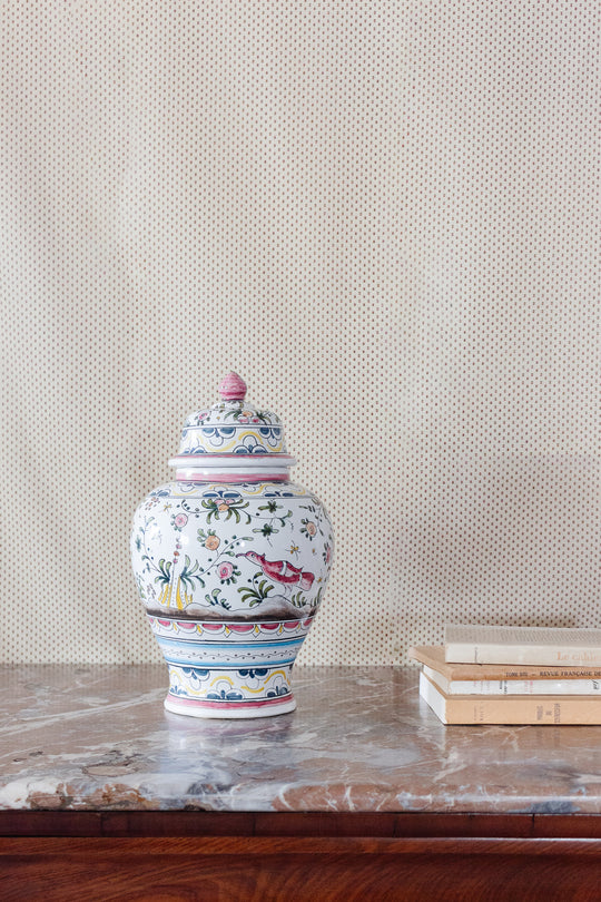 vintage Portuguese hand painted urn