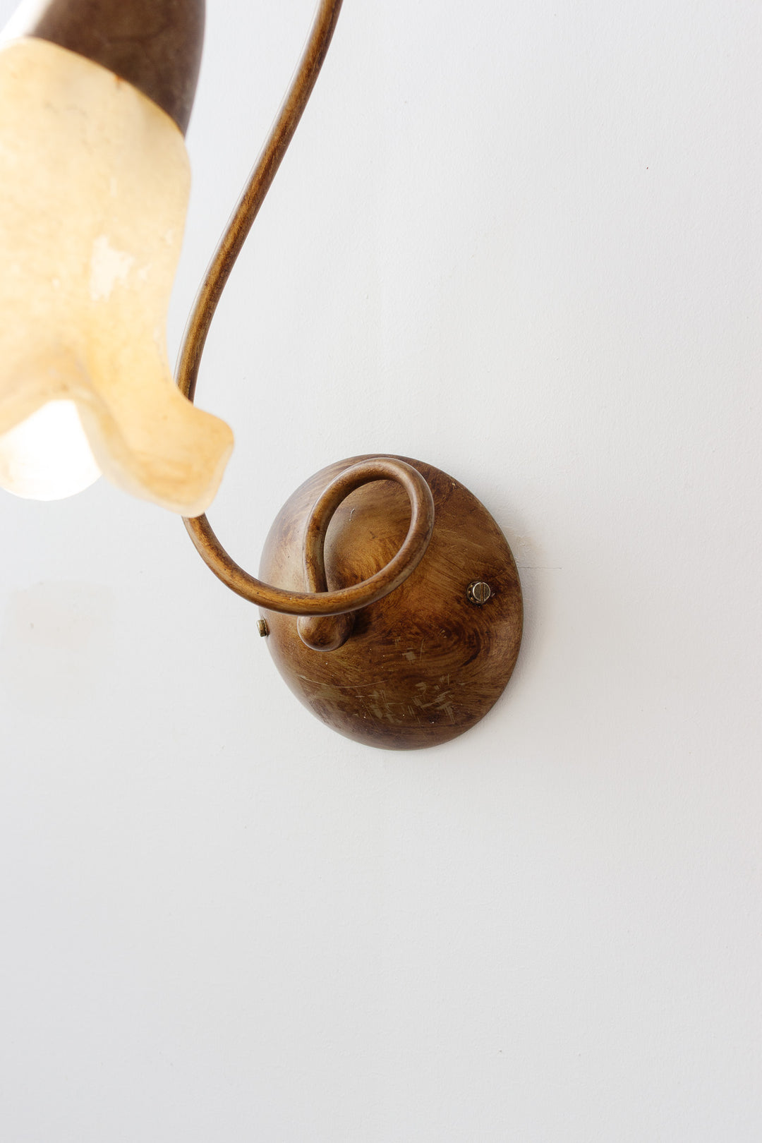 single vintage french gooseneck floral sconce