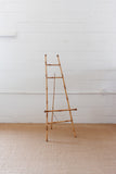 antique English burnt bamboo easel