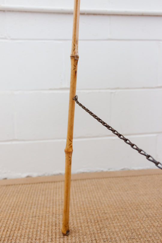 antique English burnt bamboo easel