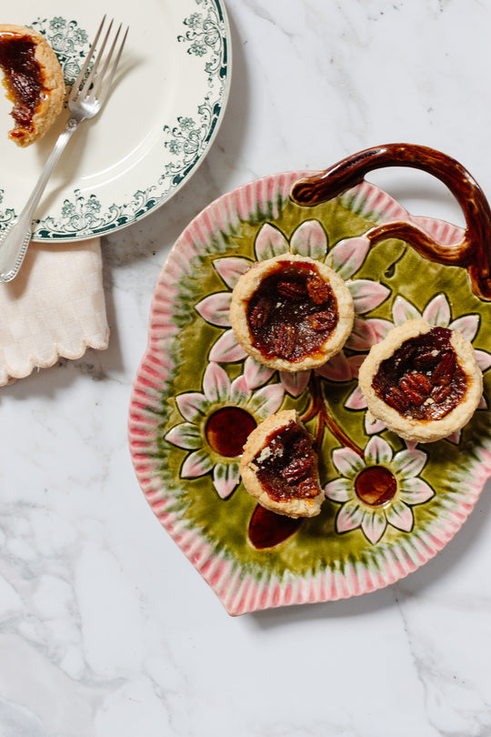 antique french hand painted majolica cheese tray
