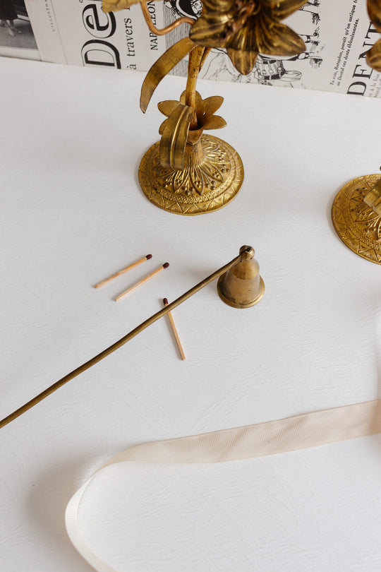 classic vintage french brass candle snuffer