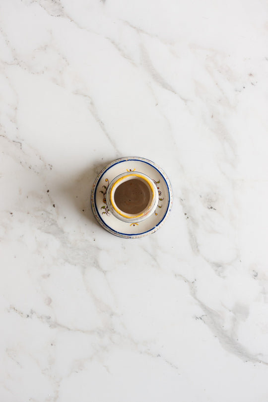 antique french hand painted moustiers match striker