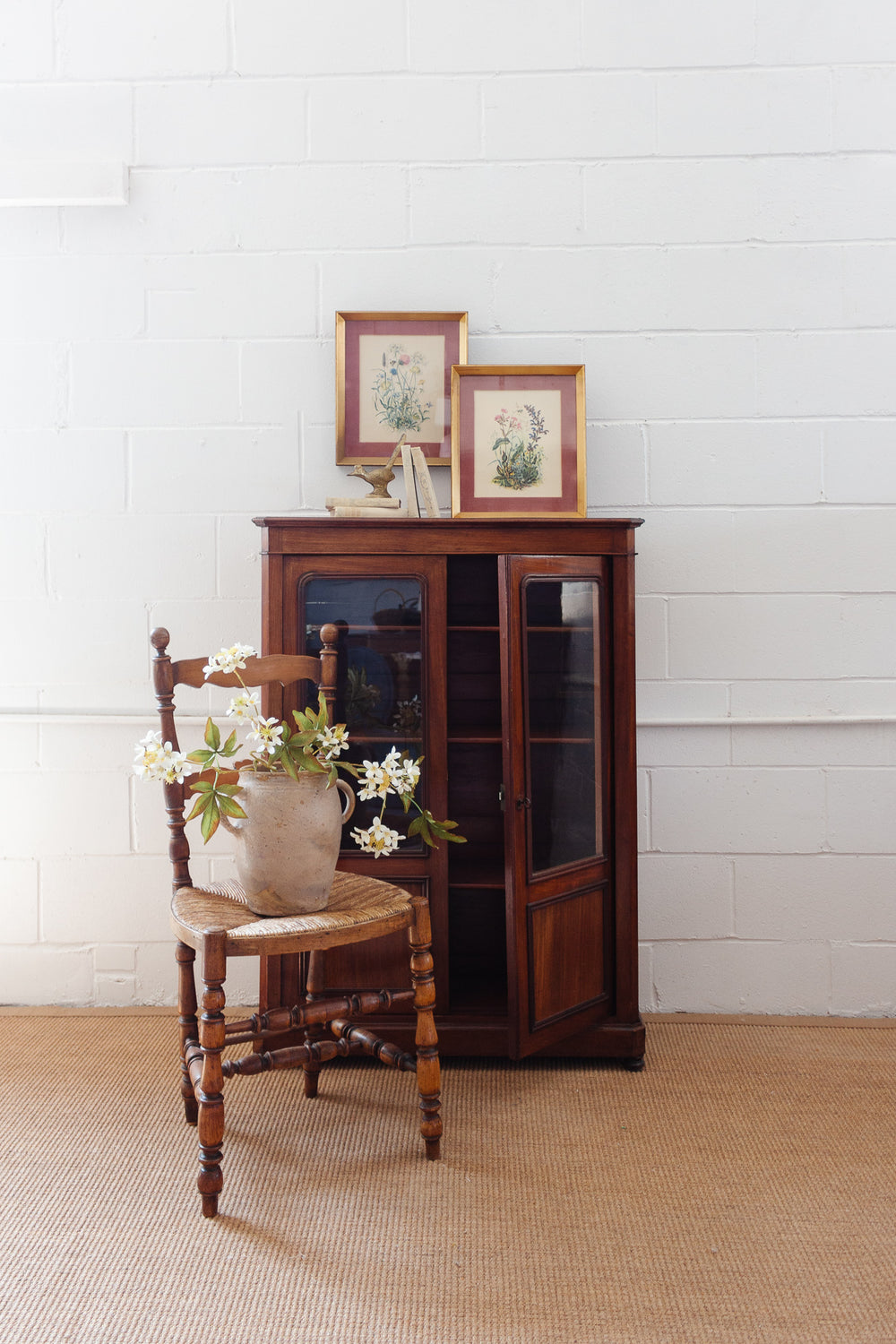 pair of vintage botanical studies, in the style of Patience Arnold