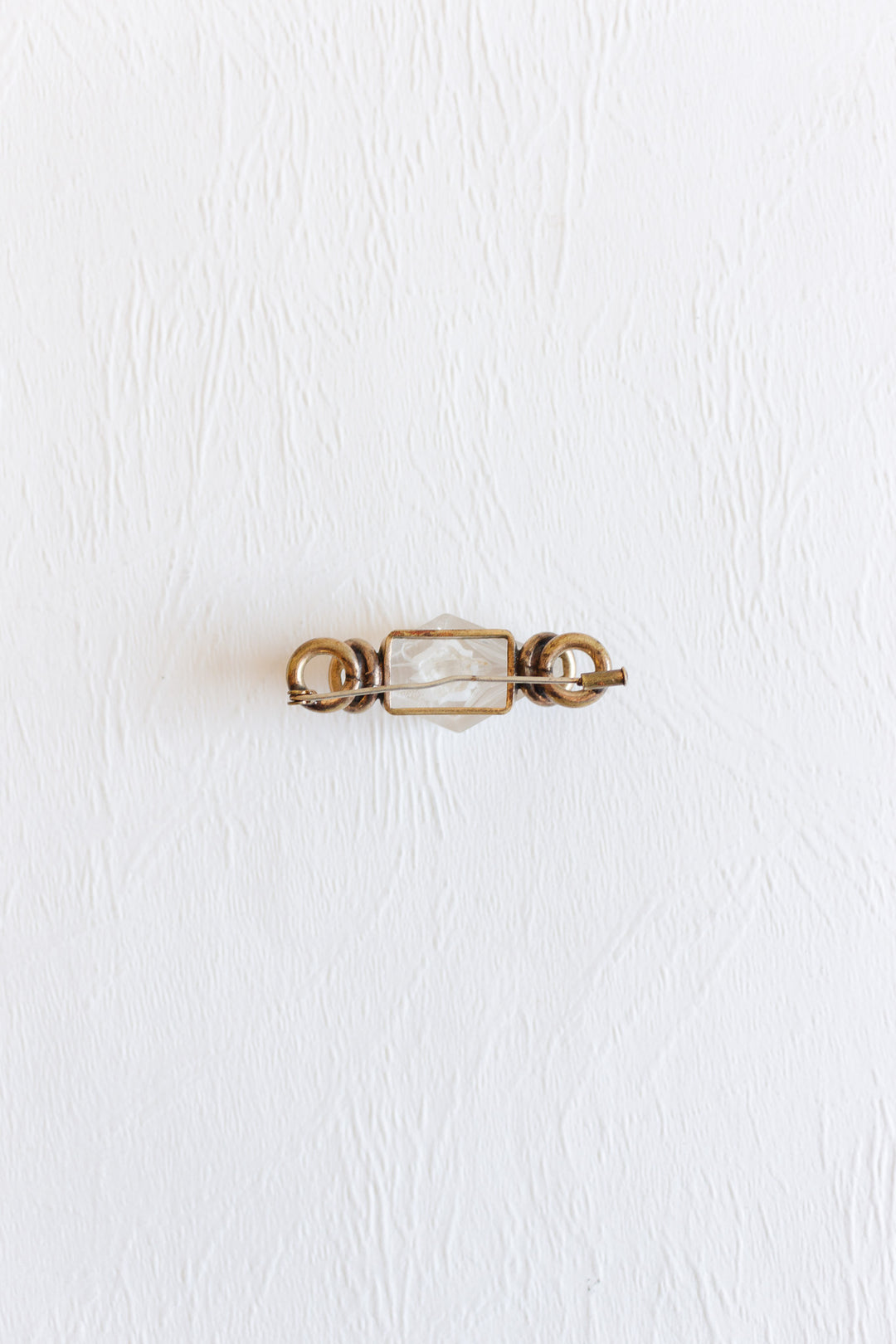 1930s french brass and lucite intaglio carved rose brooch