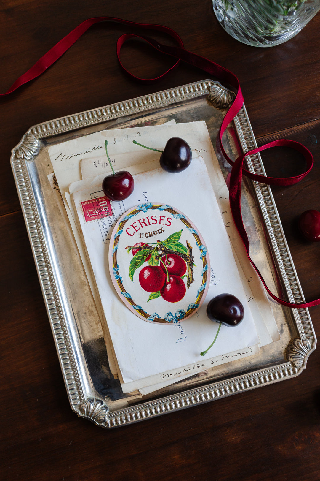 art deco french silver serving tray